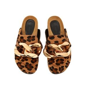 NWOT JW Anderson leopard mules